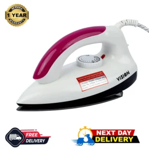 VISION 1000W Electric Iron Shock & Burn Proof VIS-DEI-002 Multi-Color